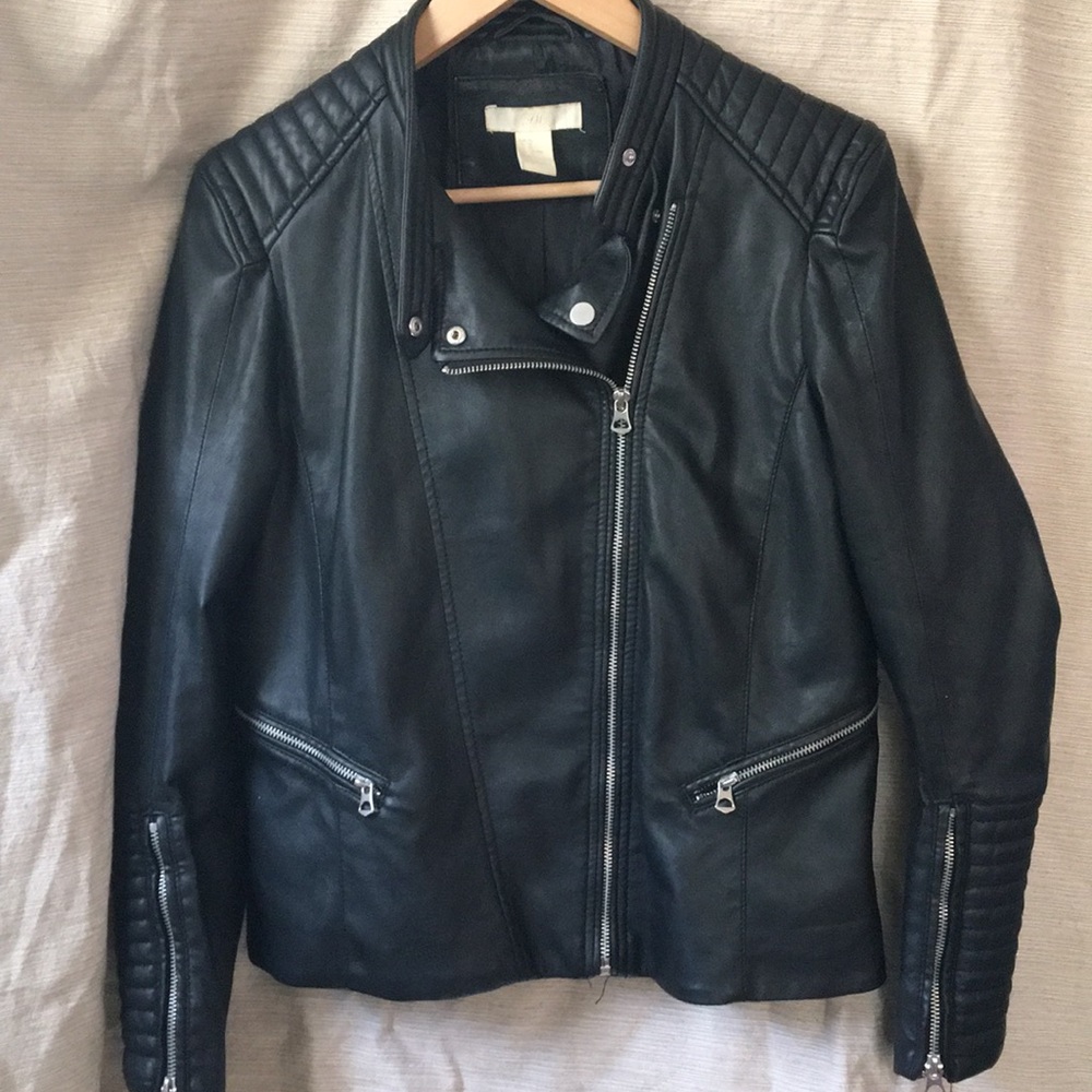 H&M faux leather jacket size 12